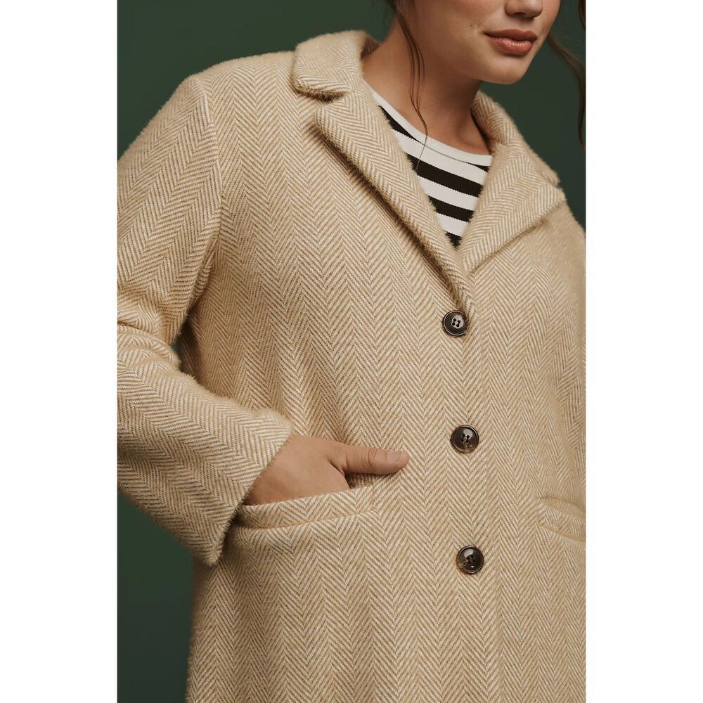 Sanctuary x Anthropologie Hometown Fuzzy Knit Coat